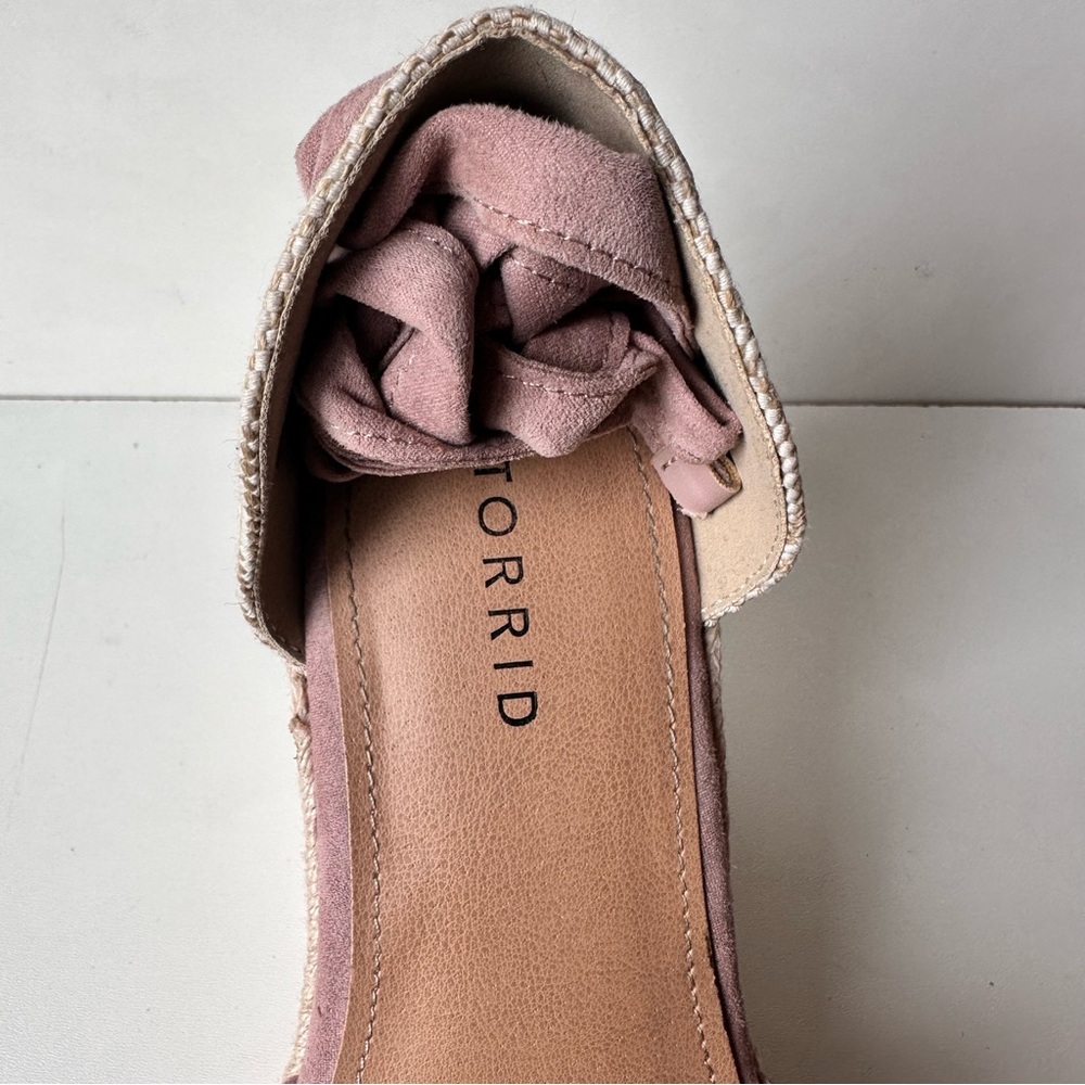 Torrid Women’s Dusty Rose Pink Espadrille Almond Toe Size:8 - Picture 10 of 12